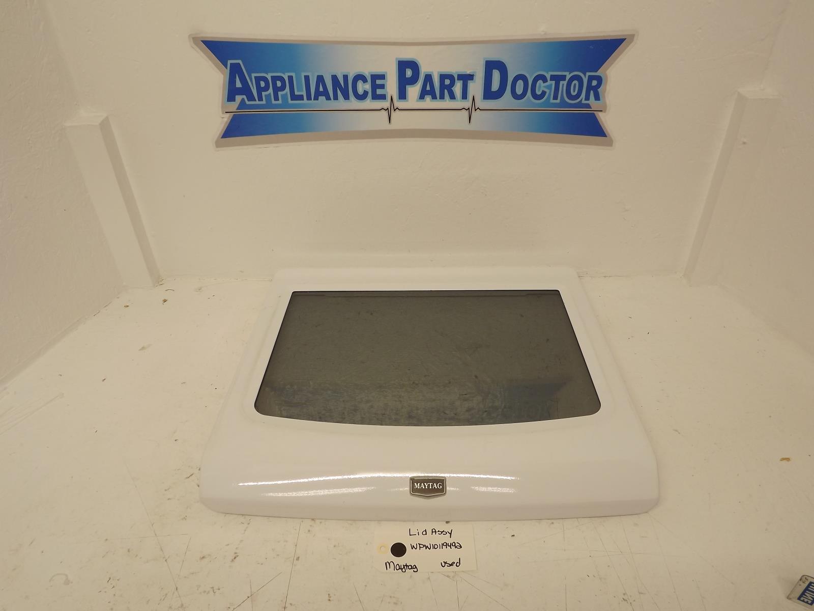 Maytag Washer WPW10119492 Lid Assy Used Maytag Washer WPW10119492 Lid Assy Used
